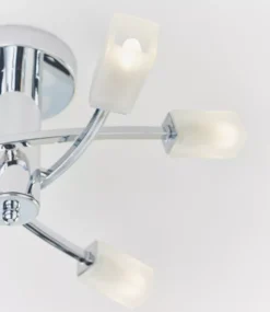 Quay Design Olivia LED 6-Light Semi-Flush Ceiling Light Chrome 12W 200lm -Fashion Lamps 960VH A4