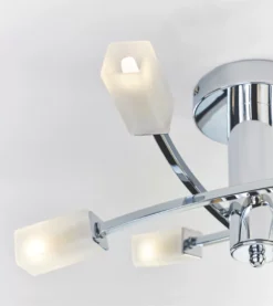 Quay Design Olivia LED 6-Light Semi-Flush Ceiling Light Chrome 12W 200lm -Fashion Lamps 960VH A5