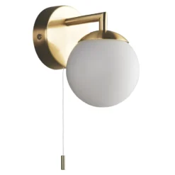 Quay Design Milo LED Bathroom Wall Light Brushed Brass 2.5W 200lm -Fashion Lamps 969VH A4
