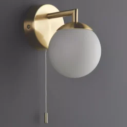 Quay Design Milo LED Bathroom Wall Light Brushed Brass 2.5W 200lm -Fashion Lamps 969VH A5