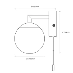 Quay Design Milo LED Bathroom Wall Light Brushed Brass 2.5W 200lm -Fashion Lamps 969VH A7