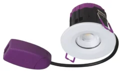 Robus Ultimum Fixed Fire Rated LED Downlight White 4.9W 400 / 450 / 420lm