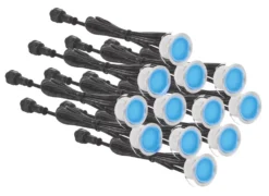 Aurora M-Lite 30mm Outdoor LED Deck Light Kit Stainless Steel 7.2W 144lm 12 Pack