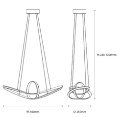 Quay Design Paradigm LED Pendant Light Matt White 31W 2400lm -Fashion Lamps 987VG A7